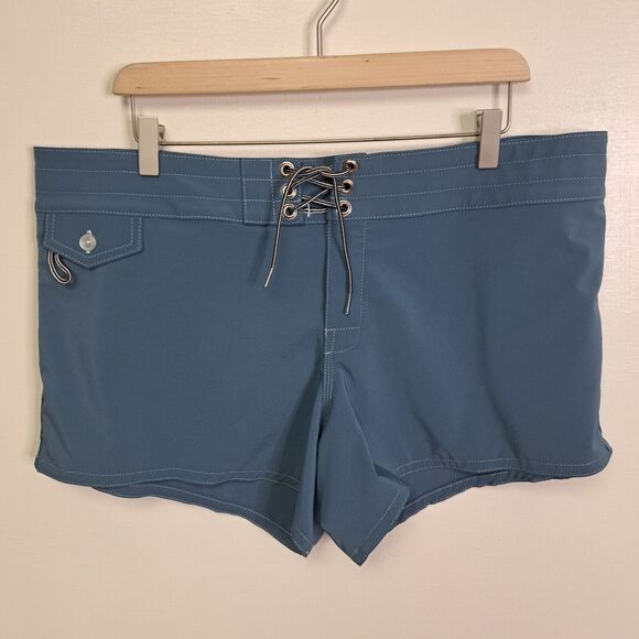 Birdwell Beach Britches Board Shorts Surfing Blue Womens Size 12